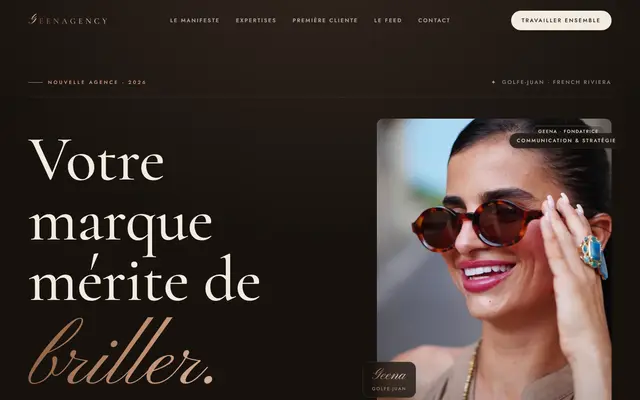 Page d'accueil de Geenagency